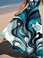 billiga Konst och design klänningar-Dam Maxiklänning A linjeklänning Off Shoulder Klänning Semester Ledigt Strandstil Fest Normal Nyans Grafisk Marmortryck Ärmlös Fyrkantig hals Rundhals Ljusrosa Isblå Påfågel-blå Sommar Vår