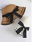 billiga Kvinnors hattar-Damhatt med rosett - vikbar för enkel transport, snygg solhatt med svarta banddetaljer, perfekt för stranden, semestern och sommaraktiviteter utomhus