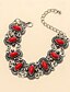 preiswerte Armbänder &amp; Armreifen-Damen Armband Retro Blume Böhmische Legierung Armband Schmuck Rote / Grün Für Täglich Ferien