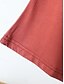 voordelige Effen t-shirt-Dames Blouse Effen Kleur Stijlvol Casual Korte mouw V-hals Normale tops Dagelijks Zwart Wit Blozend Roze Rood Marine Blauw Zomer Lente