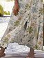 abordables Jupes graphiques-Femmes Jupe Occasionnel Boho Maxi Taille Basse Jupes Fleuri Imprimé Fendu Micro-Élastique Vacances Sortir Vert Été Polyester
