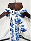 billige Lange kjoler og gowns-A-Line Quinceanera kjoler Elegant kjole Bryllup Bryllupsgæst Gulvlængde Uden ærmer Halterneck Chiffon Rygløs med blomsterprint Bryllupsgæst kjole