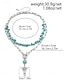 abordables Collier pour femme-Ensemble de colliers de perles turquoise superposées pour femmes - Bijoux bohèmes avec breloques cactus et gouttes, idéal pour les festivals, les concerts country et les tenues décontractées