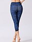 halpa -Naisten Caprihousut Leggingsit Mukavat leggingsit Katutyyli Vapaa-aika Vasikka-Length Luonnollinen Kukka Painettu Mukava Ulkoilu ulko- Pyhäpäivä Bile Musta ja sininen Laivasto Vaalea taivaansininen