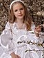 baratos Casamento &amp; Festas-Vestido de festa longo até o joelho para menininha vestido de Quinceanera Frozen Elsa vestido de baile bonito com tule e detalhes drapeados estilo real tamanho de 3 a 16 anos