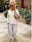 ieftine pantaloni cu picior drept-Pentru femei Pantaloni Casual Lungime totală Natural Mată Micro-elastic Purtare Zilnică Gri Galben Roz Vară
