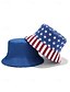 billige Damehatte-Dame bøllehat med amerikansk flagprint - vendbar patriotisk sommerhat med stjerner og striber, perfekt til uafhængighedsdagen, 4. juli, helligdage og udendørsarrangementer