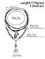 abordables Collier pour femme-Ensemble de colliers de perles turquoise superposées pour femmes - Bijoux bohèmes avec breloques cactus et gouttes, idéal pour les festivals, les concerts country et les tenues décontractées