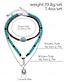 abordables Collier pour femme-Ensemble de colliers de perles turquoise superposées pour femmes - Bijoux bohèmes avec breloques cactus et gouttes, idéal pour les festivals, les concerts country et les tenues décontractées