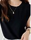 baratos Camiseta Regata Simples-Mulheres Camisola Regata Côr Sólida Diário Básico Casual Sem Manga Gola Redonda Tops regulares Diário Preto Branco Amarelo Azul Marron Verão