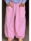 ieftine pantaloni cu picior drept-Pentru femei Pantaloni Casual Lungime totală Natural Mată Micro-elastic Purtare Zilnică Gri Galben Roz Vară