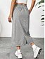 abordables Jupes unies-Jupe femme Couleur unie Mode Décontractée Maxi Jupe taille haute Uni Poche Élastique Street Daily Noir Gris Été Polyester