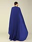 economico Matrimonio Informale / Di Giorno-Abiti A-Line Quinceanera elegante abito formale matrimonio lunghezza al pavimento maniche lunghe scollo alto chiffon con pieghe