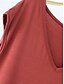 voordelige Effen t-shirt-Dames Blouse Effen Kleur Stijlvol Casual Korte mouw V-hals Normale tops Dagelijks Zwart Wit Blozend Roze Rood Marine Blauw Zomer Lente