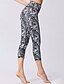 halpa -Naisten Caprihousut Leggingsit Mukavat leggingsit Katutyyli Vapaa-aika Vasikka-Length Luonnollinen Kukka Painettu Mukava Ulkoilu ulko- Pyhäpäivä Bile Musta ja sininen Laivasto Vaalea taivaansininen