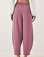 cheap Wide Leg &amp; High Waisted-Women&#039;s Slacks Pants Trousers Fashion Streetwear Full Length Natural Plain Pocket Elastic Drawstring Design Outdoor Comfortable Outdoor Vacation Apricot Light Sky Blue Grey Navy Summer Regular Fit