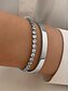economico Bracciale da donna-Set di bracciali da donna con cristalli color oro: eleganti bracciali impilabili per feste, appuntamenti e uso quotidiano