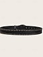 abordables ceinture-Ceinture Femmes PU Café Noir Ceinture Taille Rue Date Fleuri