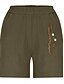 preiswerte Schlichte Hose aus Baumwollleinen-Damen Shorts einfarbig Chinos modisch basic kurz mittelhoch tailliert schlicht Taschen elastischer Bund Komfort Outdoor mikro-elastisch Urlaub Street lässig Olivgrün Schwarz Weiß Blau Sommer reguläre