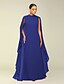 economico Matrimonio Informale / Di Giorno-Abiti A-Line Quinceanera elegante abito formale matrimonio lunghezza al pavimento maniche lunghe scollo alto chiffon con pieghe