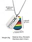 ieftine Bijuterii pentru bărbați-Colier bărbătesc LGBT Rainbow Army cu design decupat pentru mândrie - lanț cu pandantiv din oțel inoxidabil, bijuterie festivă îndrăzneață pentru luna mândriei, parade LGBTQ+ și exprimare cotidiană