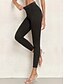 baratos Leggings lisas-Mulheres Jegging Férias Vintage Estilo Étnico Comprimento total Cintura Alta Corte alto Conforto Respirável Secagem Rápida Com Stretch Ao ar livre Ioga Rua Preto Azul Azul Escuro Verão Fino