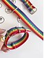 billiga Damarmband-Unisex regnbågsfärgat nylonarmband med metallspänne - justerbart pride-armband för HBTQ-festivaler, vardagskläder och paraccessoarer