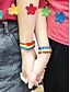 billiga Damarmband-Unisex regnbågsfärgat nylonarmband med metallspänne - justerbart pride-armband för HBTQ-festivaler, vardagskläder och paraccessoarer