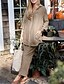 abordables Ensembles-Femmes Streetwear Chemises en coton et lin Chemisier Ensembles de Pantalons manche longue Col de chemise Couleur Unie Vacances Décontracté Quotidien Bleu Vert foncé Kaki Été Coupe régulière