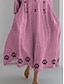 economico Gli animali si vestono-Per donna Abito maxi Vestito Estivo Abito a trapezio Abito Estivo Vacanza Casual Spiaggia Quotidiano Ferie Uscire Vestibilità comoda Grafico Animale Manica Lunga Girocollo Scollo a Barca Rosa Blu