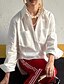 abordables Vestidos casuales blancos-Mujer Camisa Blusa Plano Moderno Casual Manga Larga Cuello Camisero Tops regulares Diario Festivos Noche Botones Bolsillo Blanco Verano