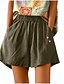 preiswerte Schlichte Hose aus Baumwollleinen-Damen Shorts einfarbig Chinos modisch basic kurz mittelhoch tailliert schlicht Taschen elastischer Bund Komfort Outdoor mikro-elastisch Urlaub Street lässig Olivgrün Schwarz Weiß Blau Sommer reguläre