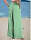 cheap Wide Leg &amp; High Waisted-Women&#039;s Wide Leg Chinos Beach Shorts Vacation Fashion Casual Full Length High Waist Graphic Stripe Drawstring Printing Soft Breathable Micro-elastic Vacation Casual Daily Violet Robin&#039;s Egg Blue Green