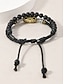 billige Mænds smykker-Sæt med flettet læderhalskæde til mænd – boho tribal stil med legering og træperler til fritidsbrug, festivaler og rejser
