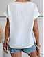billige Plain tee-Dame Bluse Helfarve Stilfuld Afslappet Kortærmet Rund hals Almindelige toppe Daglig Sort Hvid Sommer