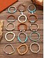 billige Dame armbånd-Boho western perlearmbåndssæt til kvinder – flerlags stretch-stable med turkis, træperler og cowboy støvle, fjer, tyr kranie vedhæng – festival, casual og gave smykker