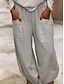 ieftine pantaloni cu picior drept-Pentru femei Pantaloni Casual Lungime totală Natural Mată Micro-elastic Purtare Zilnică Gri Galben Roz Vară