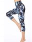 halpa -Naisten Caprihousut Leggingsit Mukavat leggingsit Katutyyli Vapaa-aika Vasikka-Length Luonnollinen Kukka Painettu Mukava Ulkoilu ulko- Pyhäpäivä Bile Musta ja sininen Laivasto Vaalea taivaansininen
