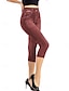 billiga Blå 3D-utskrift-Kvinno leggings capribyxor 3D-print semester vintage etnisk stil kalvlängd hög midja grafisk hög skärning komfort andningsbar snabb torkning stretchig utomhus gata daglig svart röd blå grå sommar