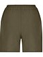 preiswerte Schlichte Hose aus Baumwollleinen-Damen Shorts einfarbig Chinos modisch basic kurz mittelhoch tailliert schlicht Taschen elastischer Bund Komfort Outdoor mikro-elastisch Urlaub Street lässig Olivgrün Schwarz Weiß Blau Sommer reguläre