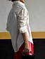 abordables Vestidos casuales blancos-Mujer Camisa Blusa Plano Moderno Casual Manga Larga Cuello Camisero Tops regulares Diario Festivos Noche Botones Bolsillo Blanco Verano