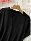 economico Top Semplici da Donna-Per donna Blusa Tinta unica Elegante Casual Manica Corta Scollo a V Top Regolari Quotidiano Nero Verde militare Blu Estate