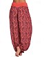 abordables jambe large et taille haute-Femmes Jambe large Slacks Pantalons Mode Boho Longueur complète Naturel Fleuri Imprimé Confortable Extérieur Extérieur Vacances Décontracté Quotidien Magenta Saphir Bleu marine Abricot Été Coupe