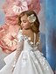 billiga Brudnäbbsklänningar-Ball gown knälängd blomsterflicka klänning Quinceanera Frozen Elsa flickor söt bal klänning tylle med rynkad kunglig stil tutu passform 3-16 år