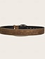 abordables ceinture-Ceinture Femmes PU Café Noir Ceinture Taille Rue Date Fleuri