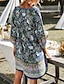 abordables Robes Bohémiennes-Femmes Mini Robe Robe Fleurie Robe bohème Robe Imprimée Classique Moderne Extérieur Vacances Fête Coupe régulière Fleur manche longue Col en V Jaune Rose Claire bleu marine Bleu Été
