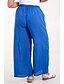 voordelige Effen katoenen linnen broek-Dames Katoenen linnen broek Broeken Streetwear Casual Lang Hoge taille Effen Zak Elastisch ontwerp met trekkoord Hoge snede Ademend Zacht Micro-elastisch Vakantie Straat Alledaagse kleding Zwart Wit