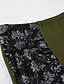 ieftine Fuste grafice-Pentru femei Fustă Casual Boho Midi Talie Medie Fuste Floral Bloc Culoare Lipitură Imprimeu Tiv Asimetric Micro-elastic Vacanță Stradă Verde Vară Poliester