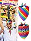 ieftine Accesorii de păr pentru femei-Eșarfă unisex cu imprimeu paisley și motive curcubeu pentru mândria - un accesoriu colorat LGBTQ+ pentru festivaluri, parade și ținute de zi cu zi