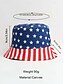 billige Damehatte-Dame bøllehat med amerikansk flagprint - vendbar patriotisk sommerhat med stjerner og striber, perfekt til uafhængighedsdagen, 4. juli, helligdage og udendørsarrangementer